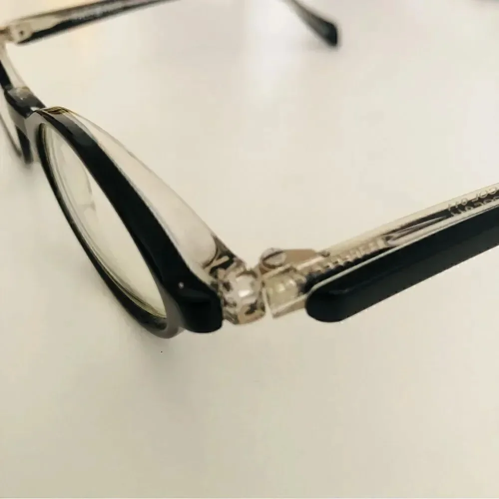 Rare Authentic Face a Face BINGO Oval Black/Clear Eye Glasses France